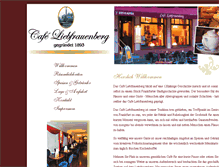 Tablet Screenshot of cafe-liebfrauenberg-frankfurt.de